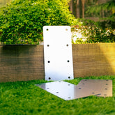 Straight Flat Railway Sleeper Brackets - 120mm x 240mm (Pack of 4)